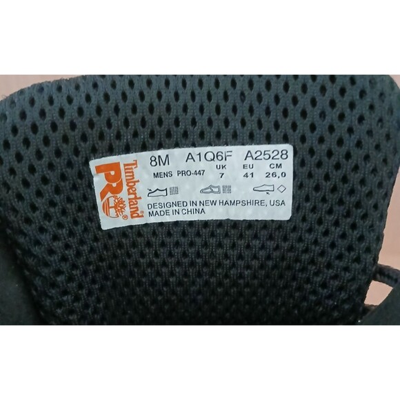 Men's Timberland Pro Soft Toe Stable Stride Anti-Fatigue Black Boots 8M - SAMPLE - Picture 11 of 16